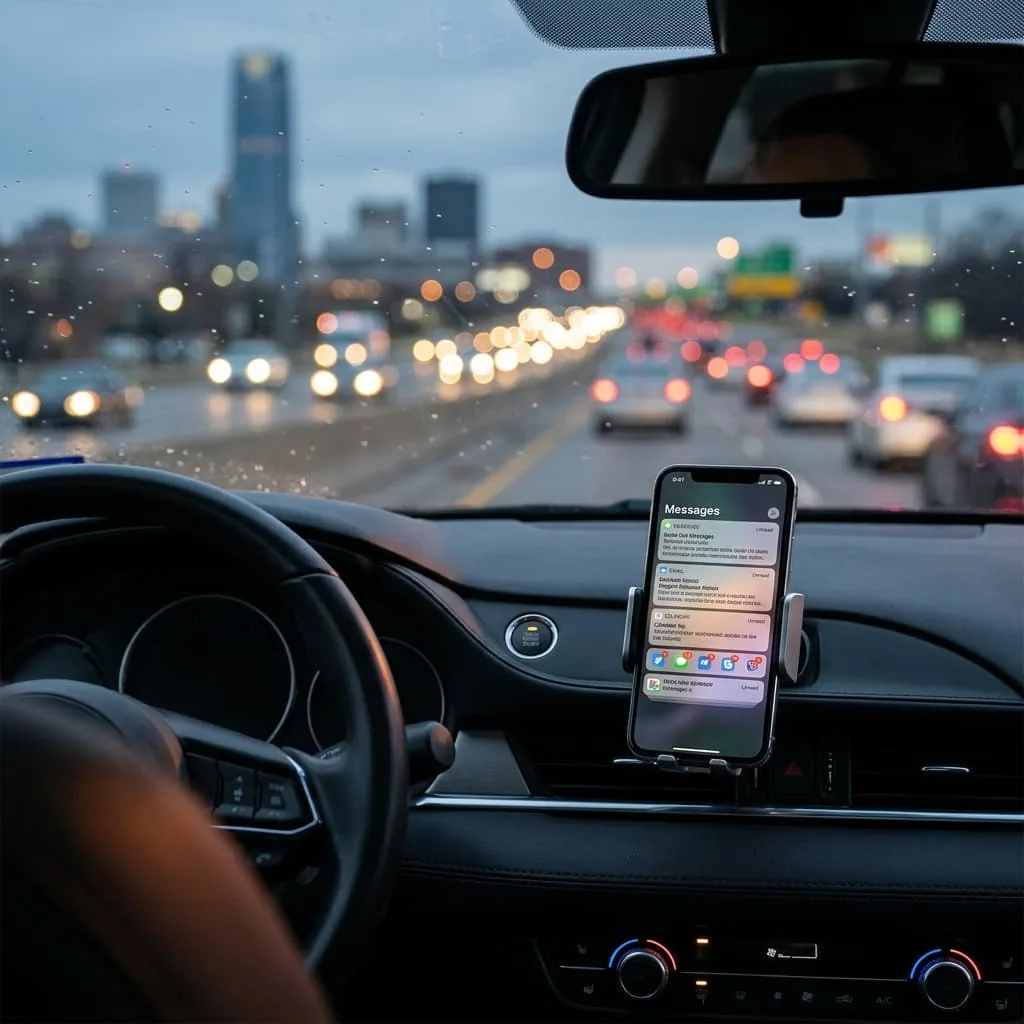 How Distracted Driving Affects the Average Car Insurance Cost in Oklahoma